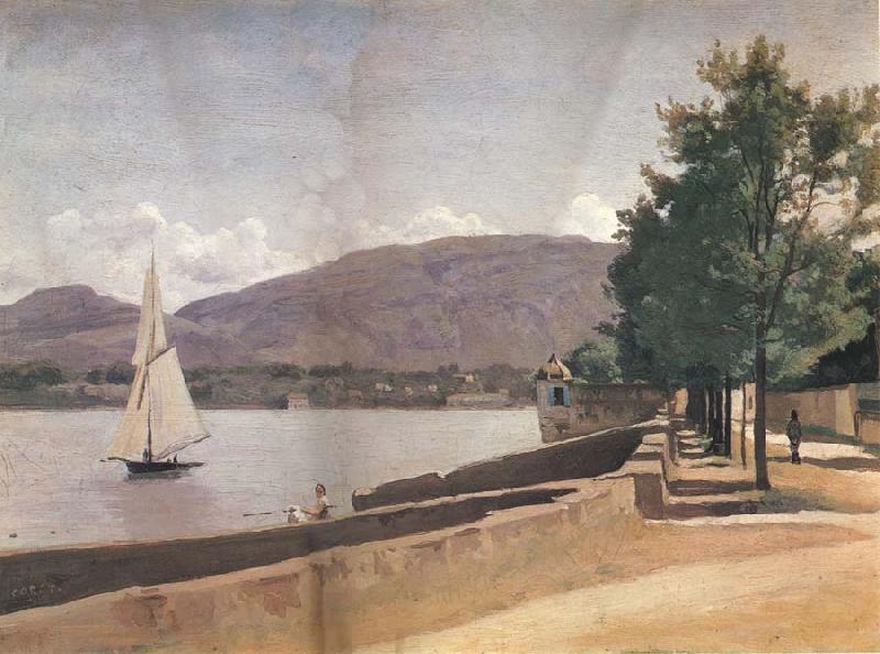 Corot Camille The quai give paquis in geneva Germany oil painting art